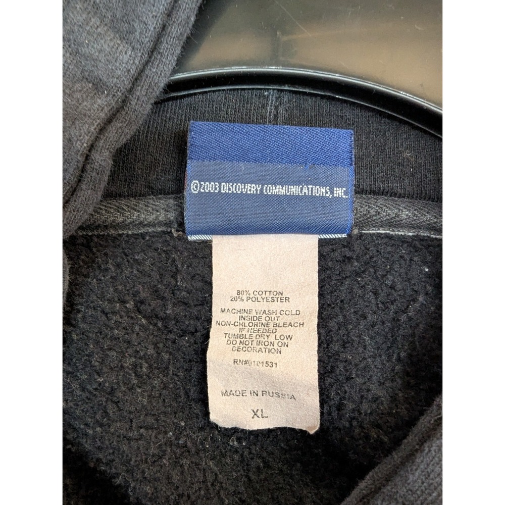 Vtg American Choppers Fire Bike‎ Hoodie Made Russia Mens XL Y2K Motorcycle RARE - Picture 8 of 12